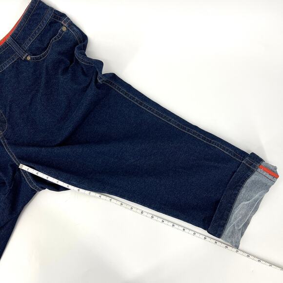 Coldwater Creek Lightweight Cropped Stretch Denim Jeans Cuffed Hem Size W 18 - Picture 5 of 7